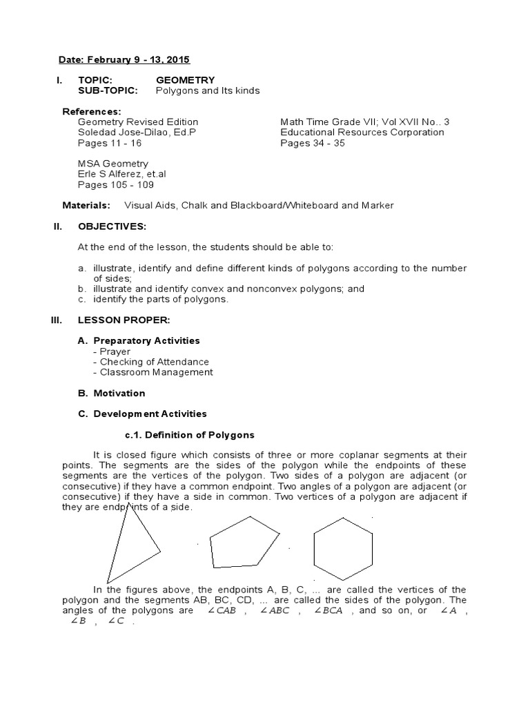 Polygons for Grade 7 | Polygon | Euclidean Geometry