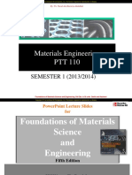 Materials Engineering PTT 110: SEMESTER 1 (2013/2014)