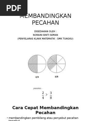 Membandingkan Pecahan Pdf