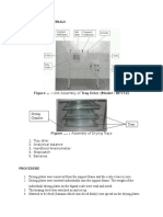 Apparatus, Procedure, Recommendation Tray Dryer