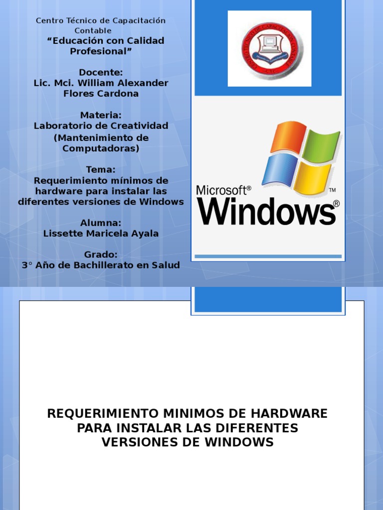 Requisitos Minimos De Hardware Para Instalar Windows 8