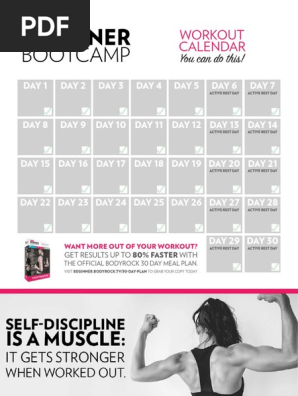 Bodyrock Beginner Bootcamp Calendar