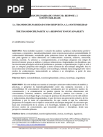 Transdisciplinaridade e Sustentabilidade Ubiratan D'Ambrosio