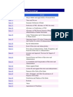 Special Proceedings Table of Contents