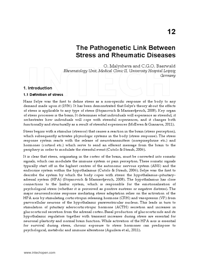 The Pathogenetic Link Between Stress and Rheumatic Diseases | PDF ...