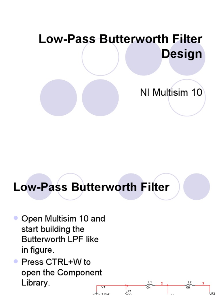 Low-Pass Butterworth Filter Design | PDF | Low Pass Filter | Electronic ...