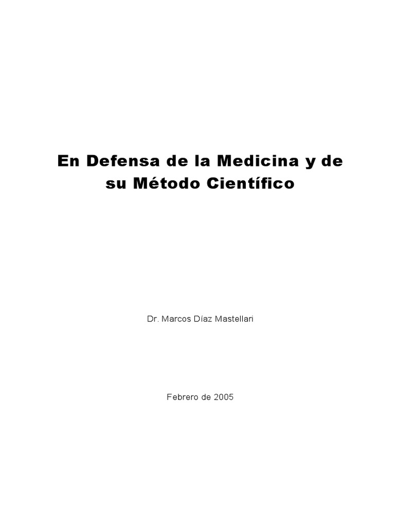 Medicina Y Método Científico Pdf Medicina Método Científico 