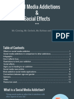 Social Media Addictions Social Effects
