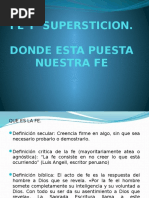 Supersticion y Fe