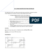 Simulation of A 1phase Inverter With PWM Controller: Diode Model Parameters Are Sat Current