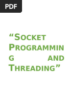 Socket Programming and Threading