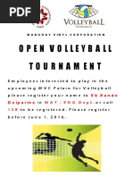 Volleyball Flyer Sample