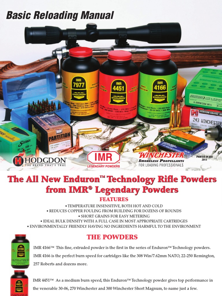 Hodgdon Basic Reloading Manual 2015 PDF