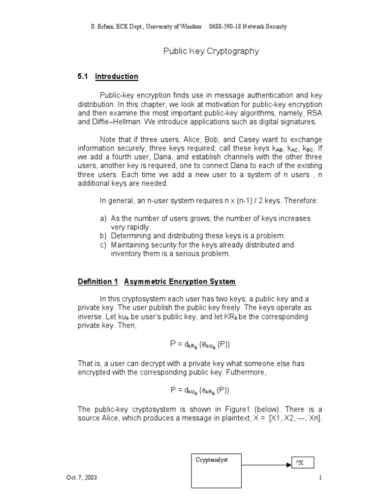 Public Key Cryptography Overview | PDF | Public Key Cryptography | Key ...