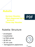 Rubella: German Measles (First Diagnosed by German Doctors) Three Day Measles