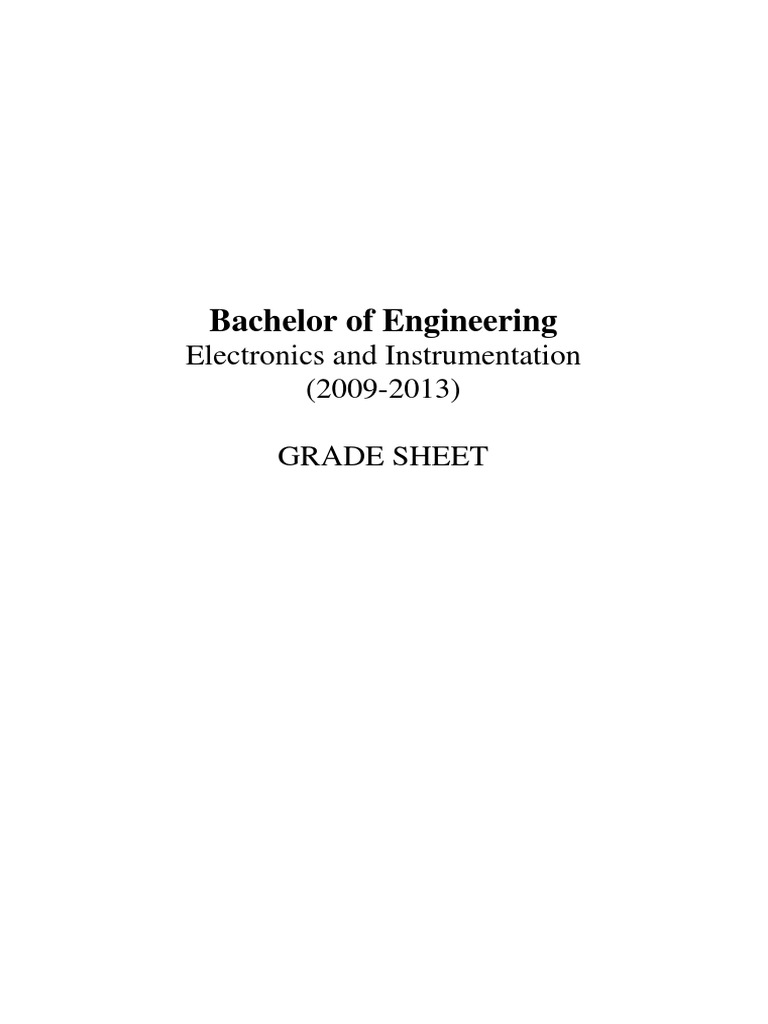 Engineering and Robotics Grade Sheet | PDF