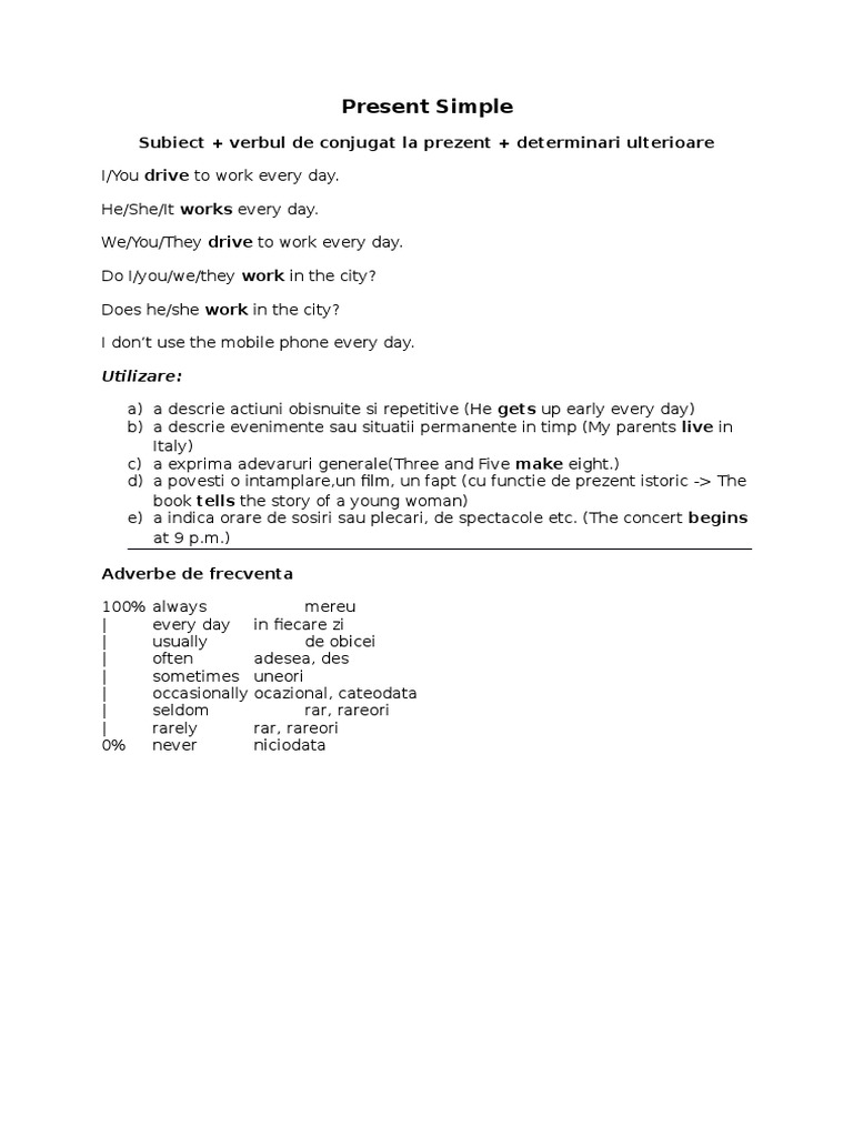 Present Simple and Continuous Tenses Guide | PDF