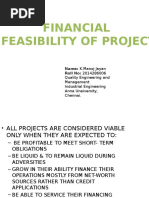 Financial Feasibility of Project - Manoj Jayan - 2014286006