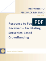 Response To Feedback Received Facilitating Securitiesbased Crowdfunding
