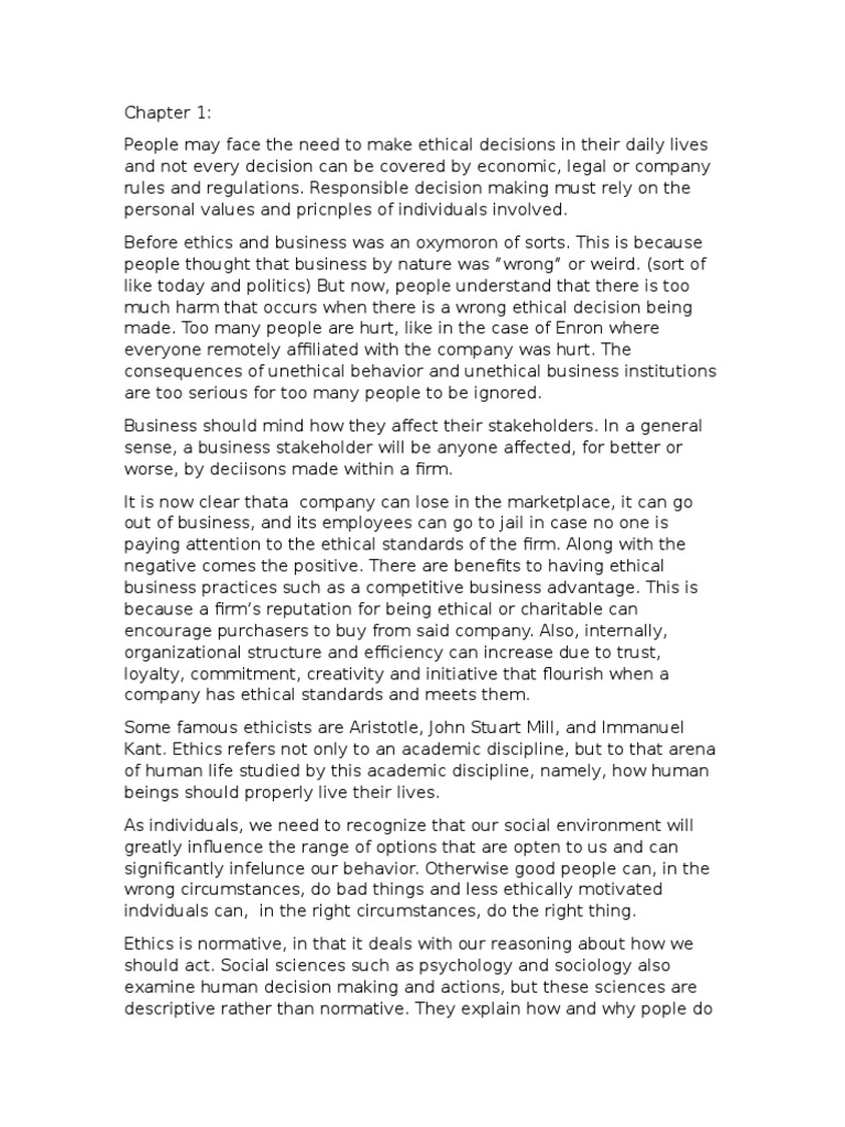 Understanding Business Ethics Principles | PDF | Corporate Social ...