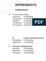 Antidepressants: I. Cyclic Antidepressant