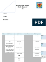 Brechin High School Music Glossary N5 Name: Class: Teacher
