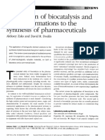 Application of Biocatalysis and Biotransformations To The Synthesis of Pharmaceuticals