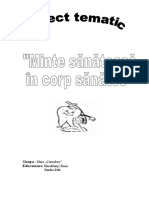 Proiect Tematic Minte Sanatoasa in Corp Sanatos