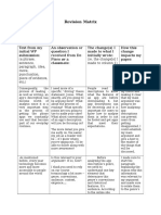 Revision Matrix