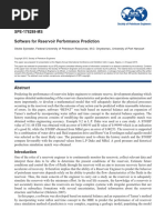 Software For Reservoir Performance Prediction