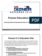 Poizner Education Plan: Restoring California's Educational Excellence Through Bold Reform