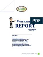 President's Report June 2016 