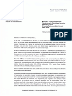 Courrier Président de La République