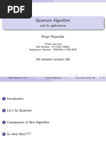 An Introduction To Quantum Algorithm