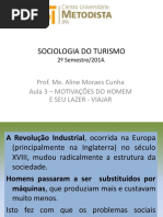 Aula 3 Sociologia Motivações Viajar 20142