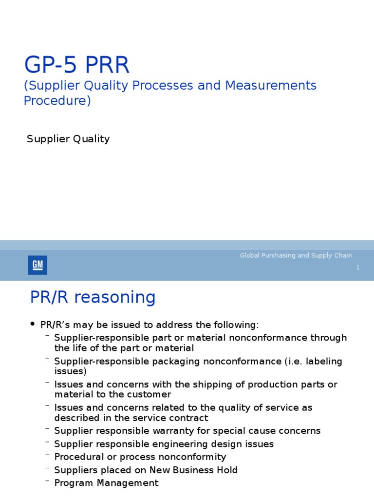 PRR - DDW Presentation Training 12.04.11 | PDF | Supply Chain ...