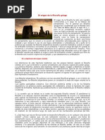 El Origen de La Filosofía Griega