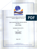 Memoria Explicativa. Mapa Geologico Del Departamento de Huila 2001