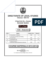 5 Year VIII Semester Final Study Material TNDALU University Law