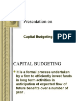 Presentation On: Capital Budgeting