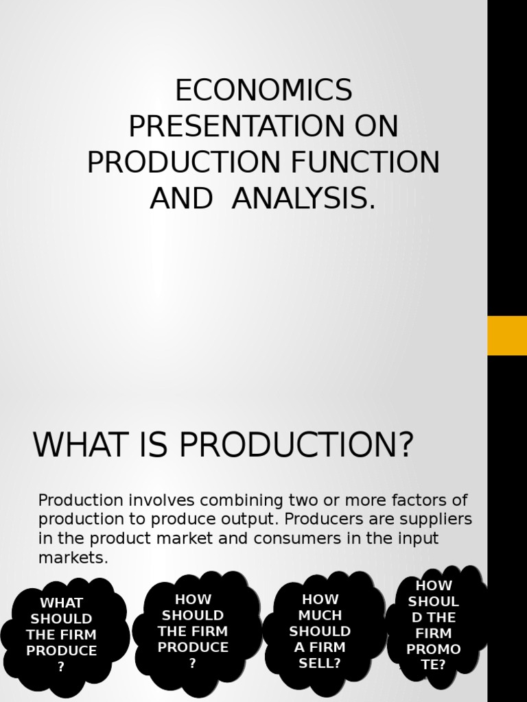Production Function Analysis in Economics | PDF | Production Function ...