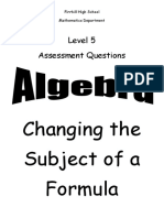 n5 algebra change subject ppqs