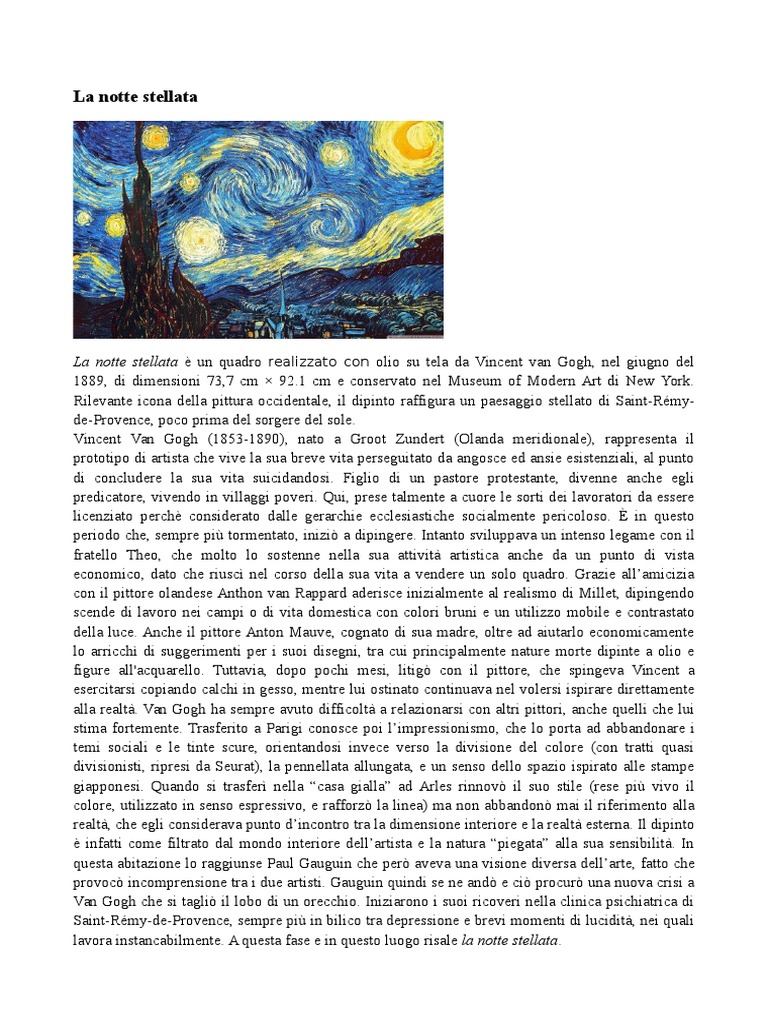 La Notte Stellata | PDF
