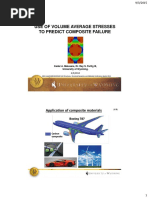 Use of Volume Average Stresses To Predict Composite Failure