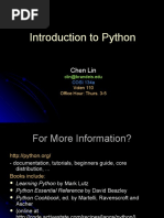 Introduction To Python: Chen Lin