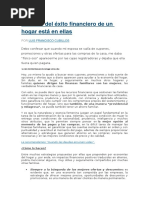 La Clave Del Éxito Financiero de Un Hogar Está en Ellas