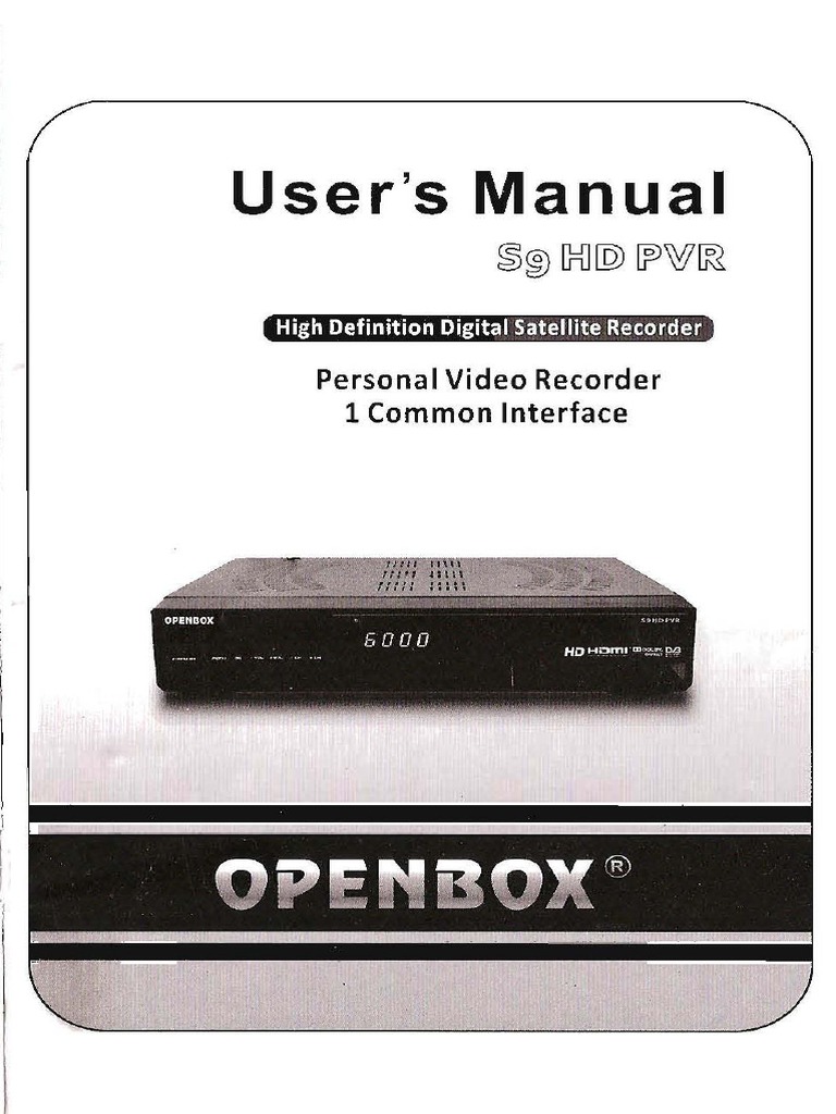 OpenBox S9 User Manual | PDF