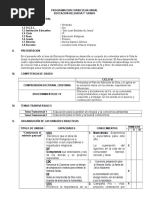 Programacion Curricular Anual Religión