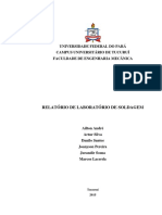 Relatório de Soldagem 2 Pronto Grupo. Ailton, Artur, Danilo, Joanyson, Jurandir e Marcos