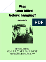 Was Bhutto Killed Before Hanging